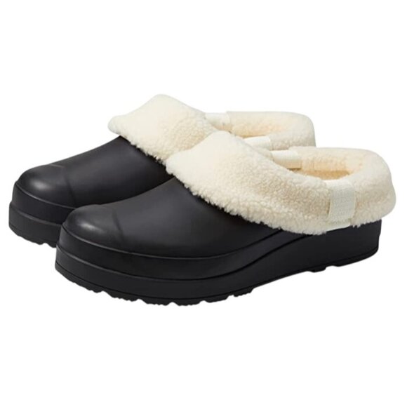 Hunter 8 Women Play Insulated Sherpa Clogs Waterproof Rubber Slip-on Winter Shoe - Picture 5 of 16